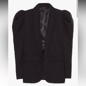 Black puffy sleeves blazer